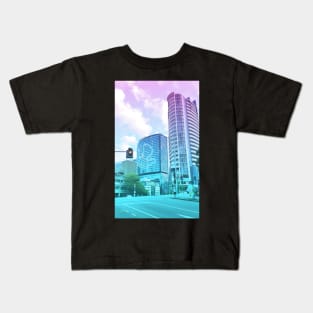 Pastel Brisbane City - Brisbane River Tower Kids T-Shirt